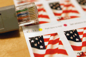 Stamps and phone jack