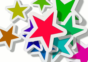 Layers of colored stars