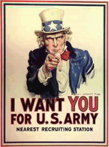 World War One Uncle Sam I Want You poster
