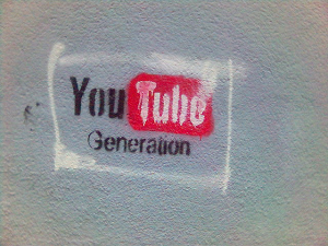 Graffiti that reads 'YouTube Generation'