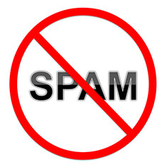 Spam forbidden sign