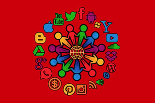 Large collection of social media icons