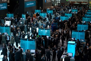 Photo of busy trade show floor