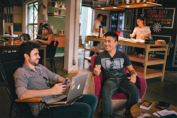 Real estate agent working remotely from a laptop